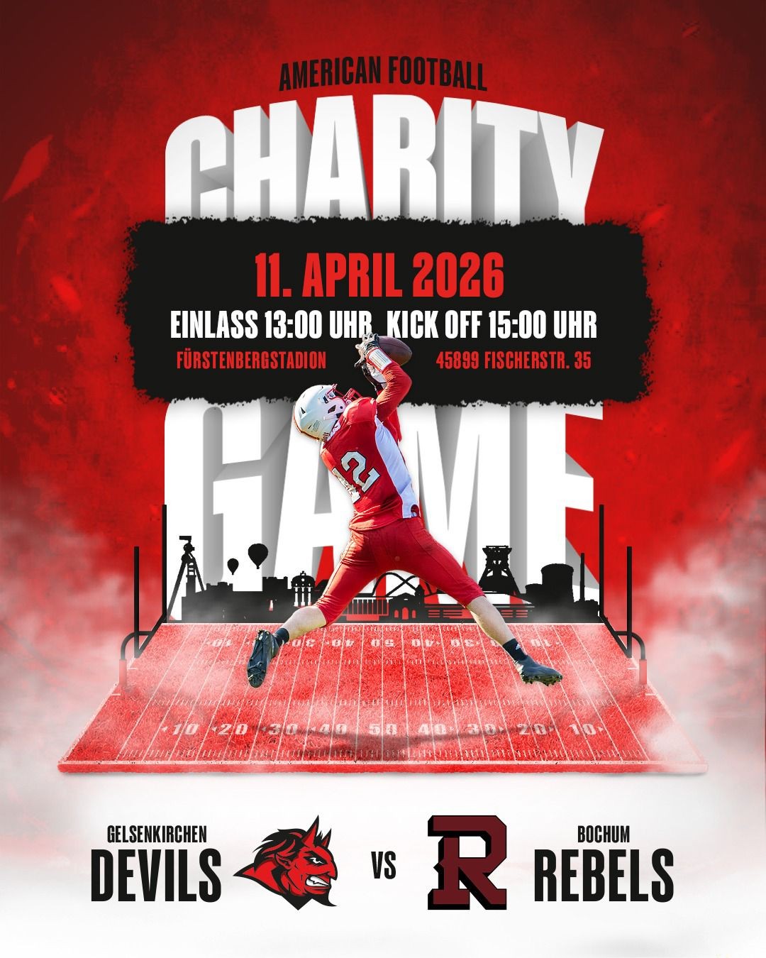 Flyer Charity Football Spiel